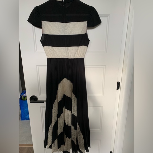 Alice and Olivia pleated maxi dress with lace inserts - Picture 3 of 4